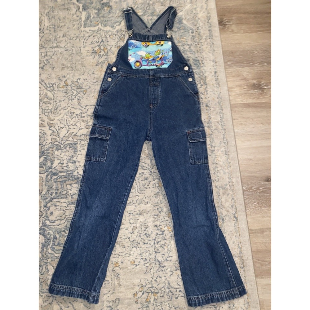 VTG Handmade Cottagecore Overalls Cherokee Sz Small 6X - Cute Frog Animations